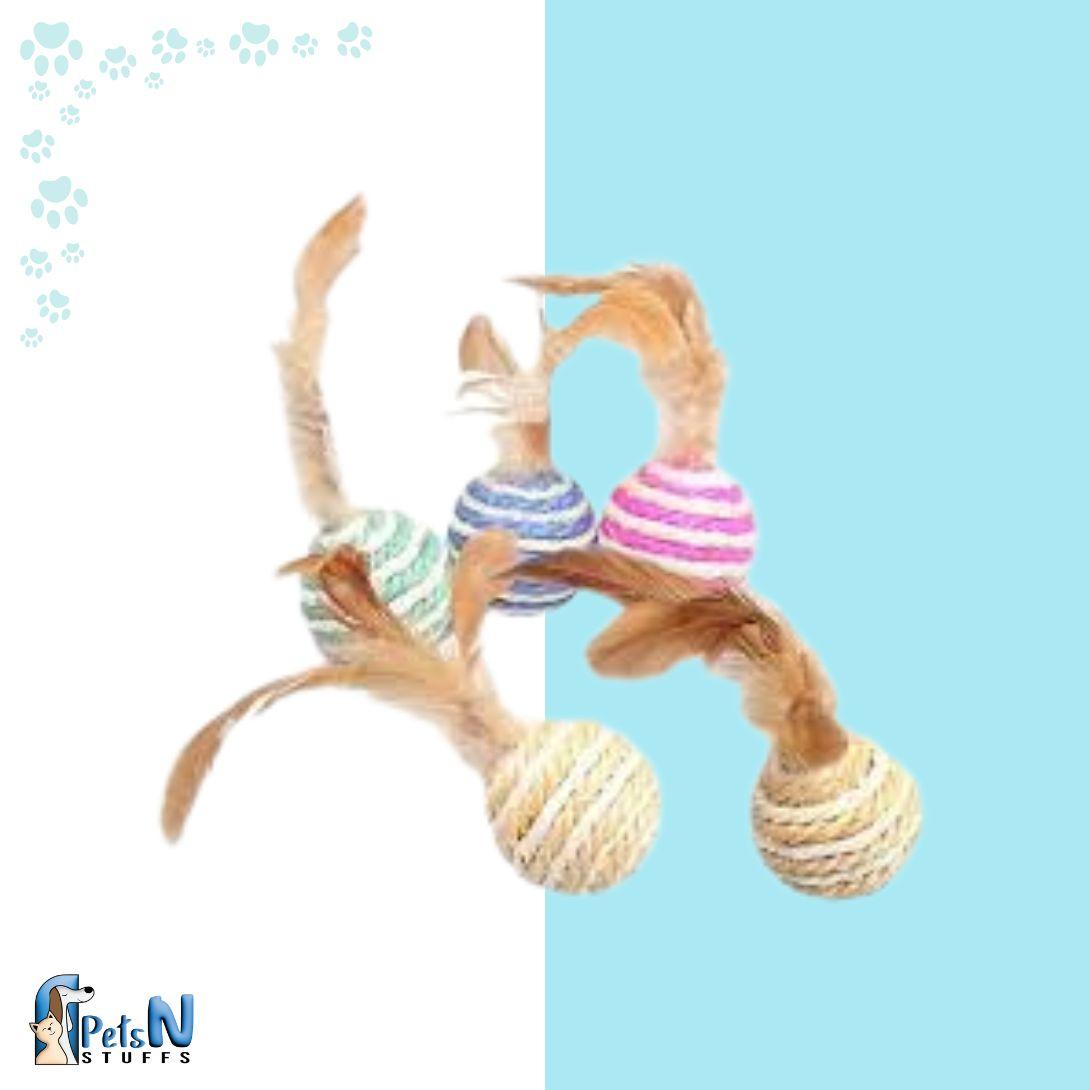 Feather Rope Ball Toy