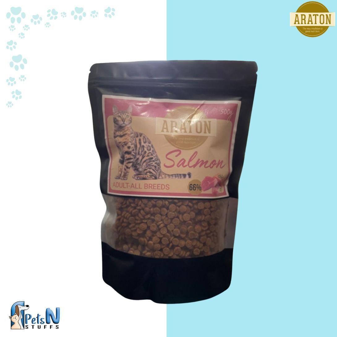 Araton Salmon Cat Adult Dry Food 500g (Repack)