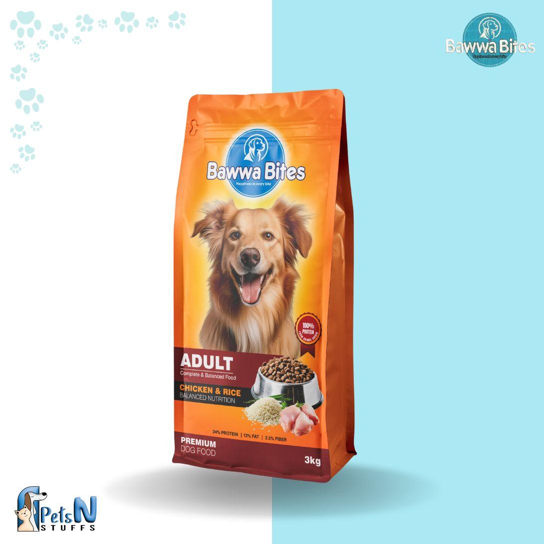 Bawwa Bites Chicken & Rice Dog Adult Dry Food