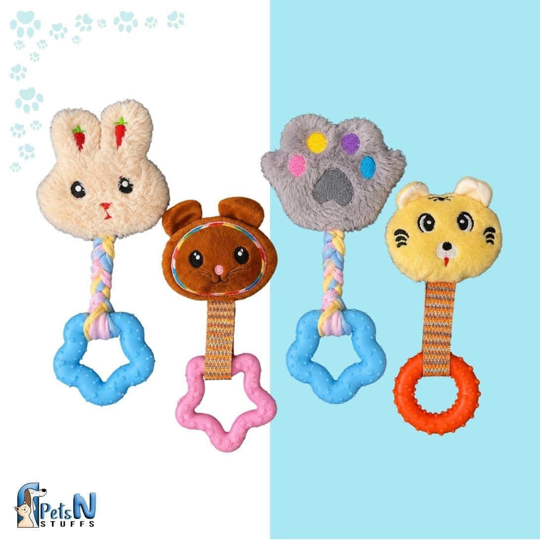 Chewable Rubber with Squeeze Toy For Dogs
