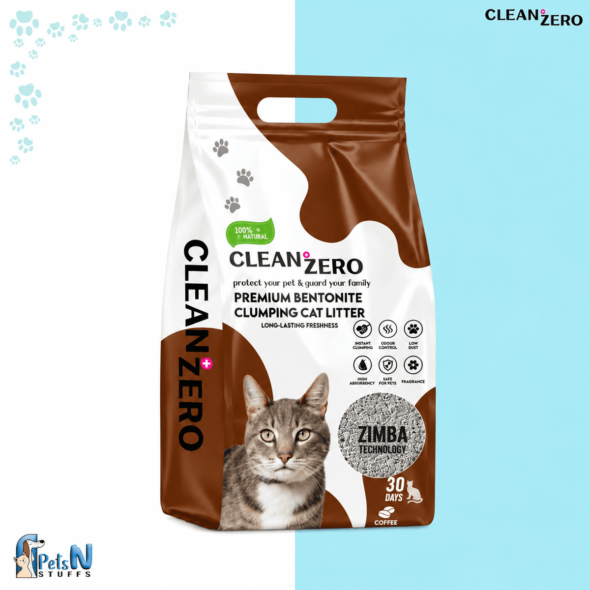 Clean Plus Zero Cat Litter - 24L