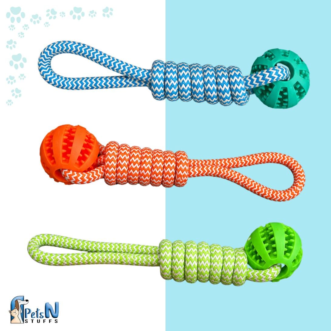 Dental Ball with Rope Toy For Dogs