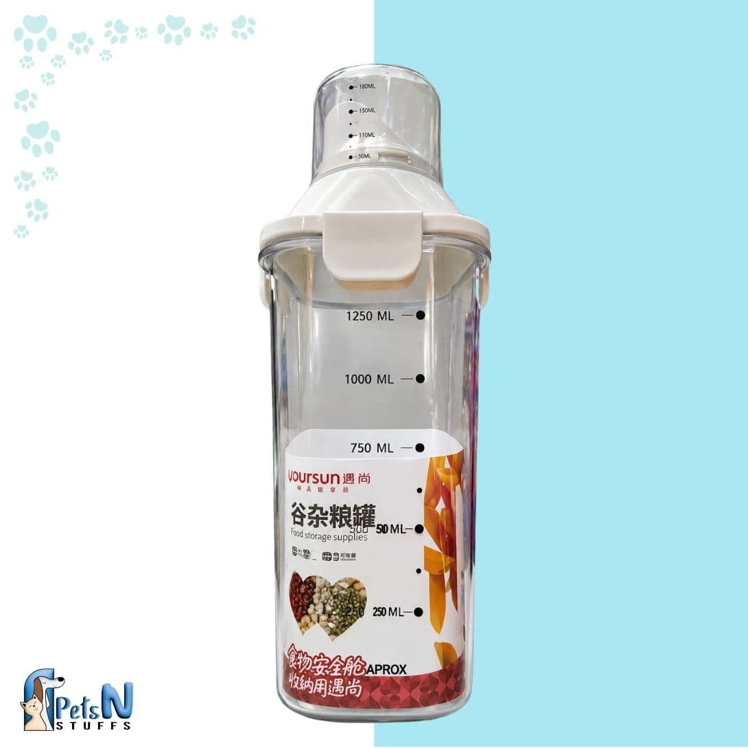 Dry Food Storage Container with Double Lid - Box Shape