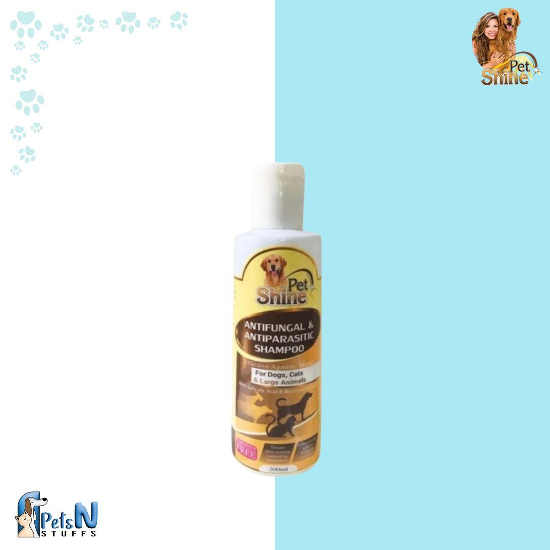 Pet Shine Antifungal & Antiparasitic Shampoo for All Pets 200ml