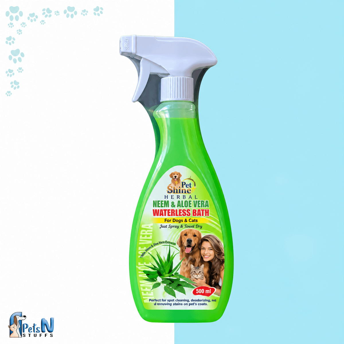 Pets Shine Waterless Bath for Cats and Dogs - 500ml