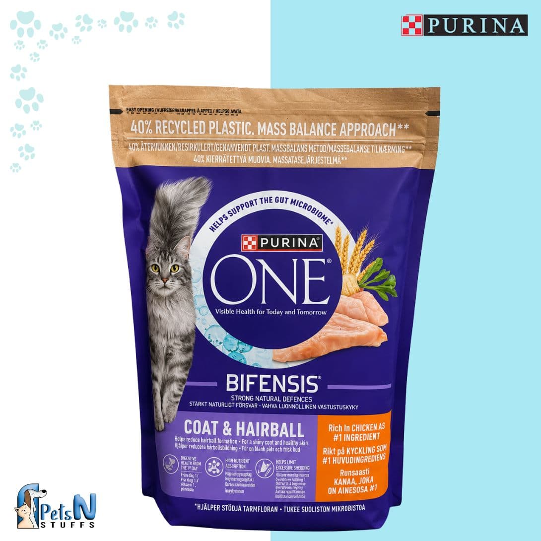 Purina One Coat and Hairball Cat Dry Food 750g