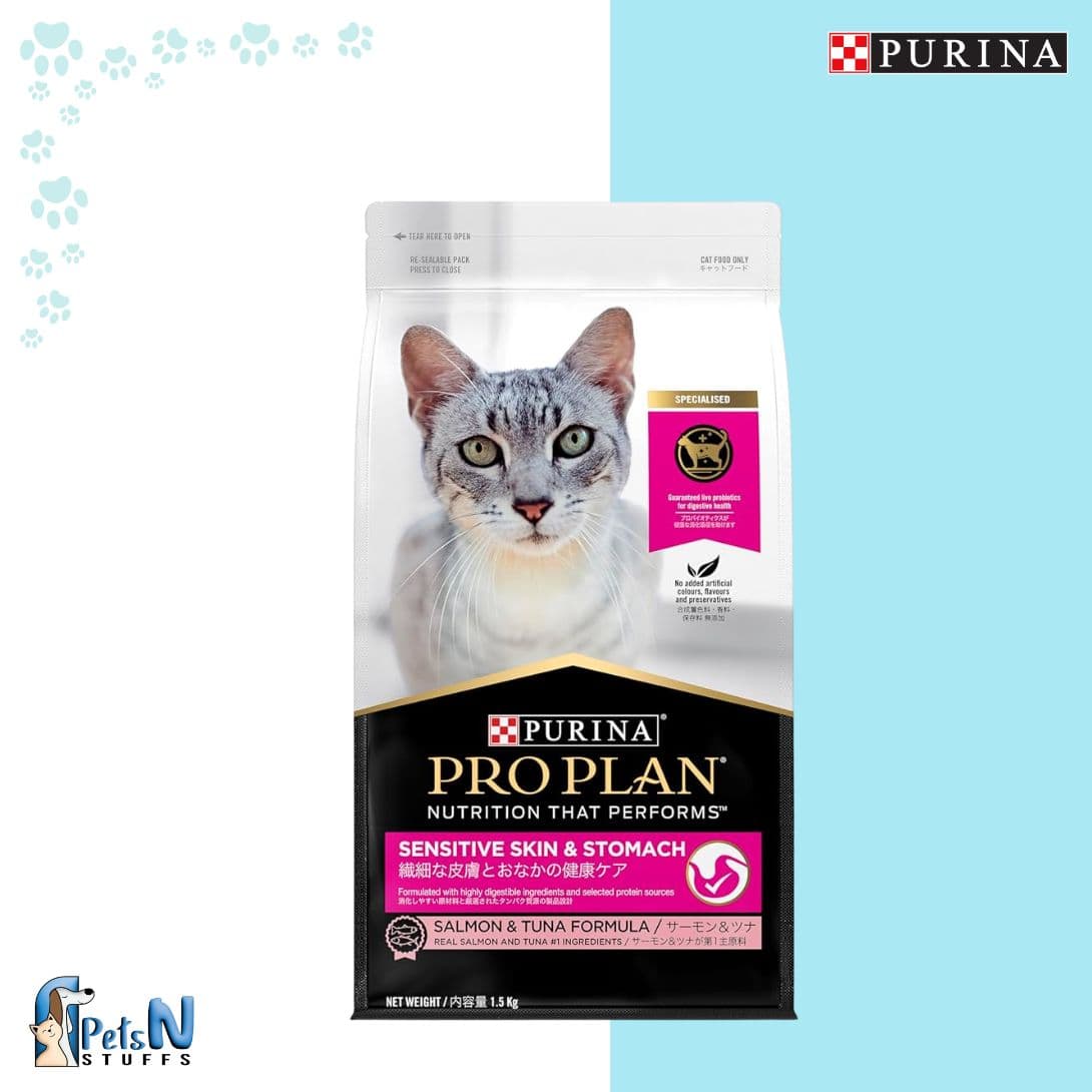 Purina Pro Plan Sansitive Skin & Stomach Cat Dry Food 1.5kg