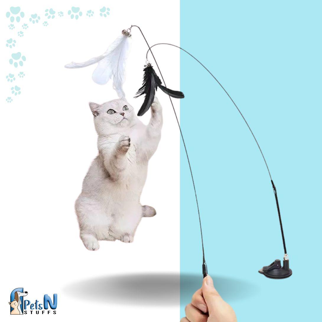 Suction Cup with Cat Stick Feature Toy