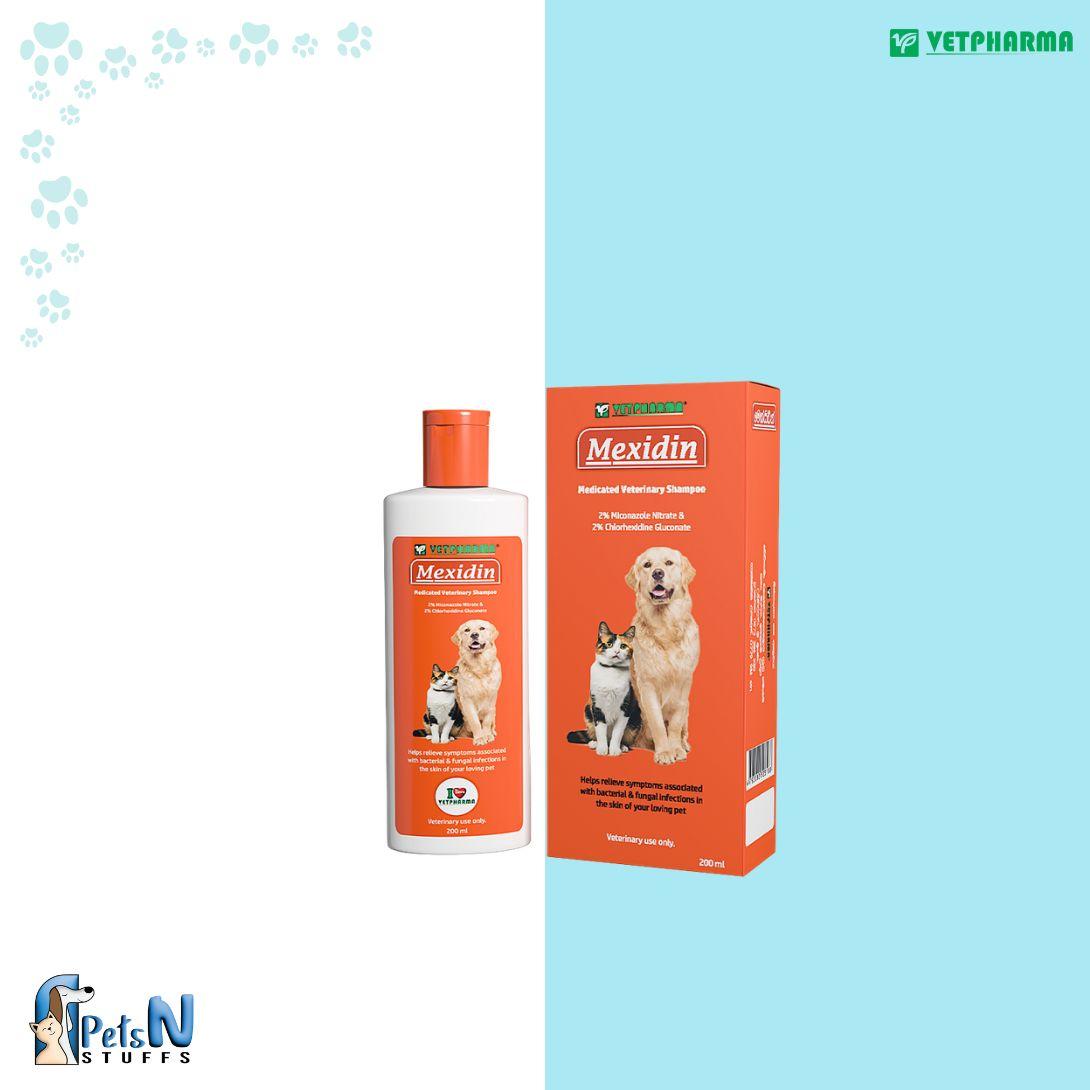 Vetpharma Mexidin Shampoo for Cats and Dogs 200ml
